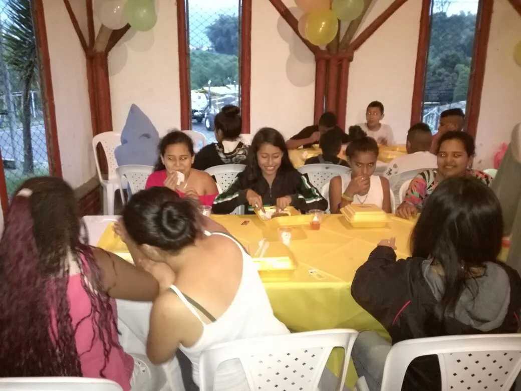Niños beneficiados por la Fundación Sol de Justicia en Armenia Quindío Colombia
